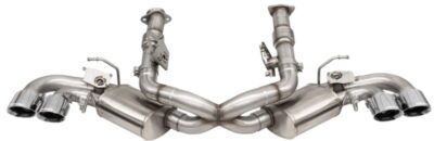Alternative view of Corsa 2020 Corvette C8 3in Valved Cat-Back 4.5in Pol Quad Tips Fits Factory Perf Exhaust Deletes AFM