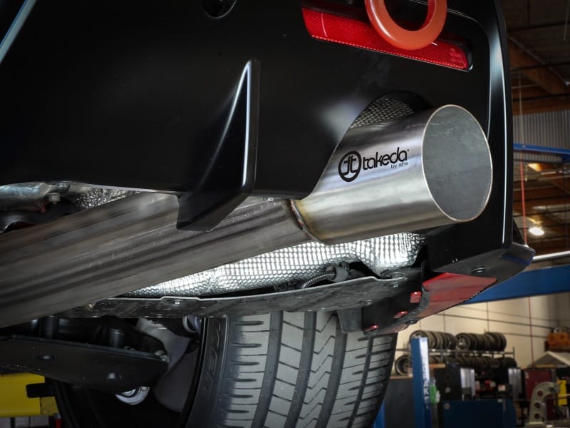 aFe POWER Takeda 2020 Toyota Supra L6-3.0L (t) 3.5in 304 SS CB Exhaust 4in Brushed Finish Tip - Image 4
