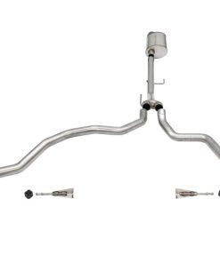 Corsa 2021-2022 Ford F-150 Regular Cab/ 8in Bed 5.0L V8 Sport Cat-Back Dual Rear Exit-Black PVD