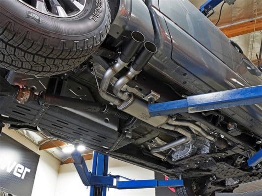 Alternative view of aFe POWER Rebel Series 2-1/2in 409 SS Cat Back Exhaust w/ Black Tips 16-17 Nissan Titan V8 5.6L