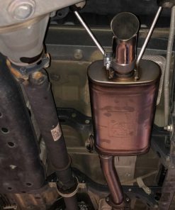 Alternative view of aFe ROCK BASHER 2.5in 409 SS Cat-Back Exhaust - 16-20 Toyota Tacoma L4-2.7L / V6-3.5L