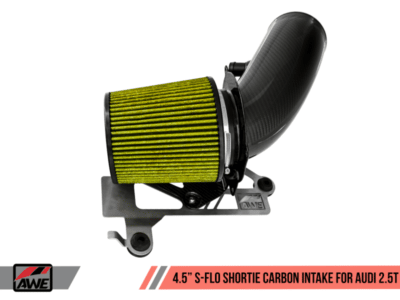 Alternative view of AWE Tuning Audi RS3 / TT RS S-FLO Shortie Carbon Fiber Intake
