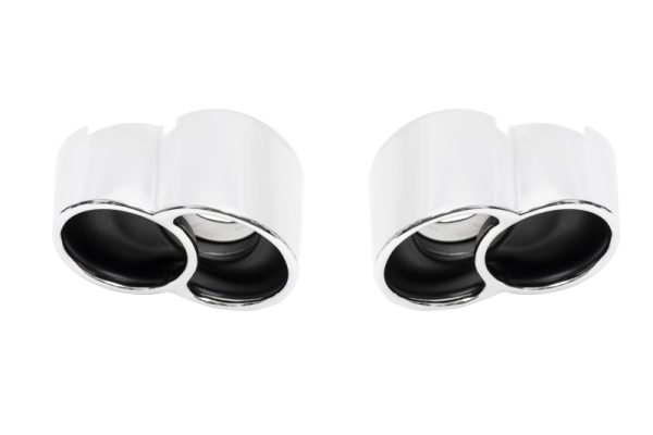 SOUL 00-05 Porsche 996 Turbo X-50 Style Bolt-On Tips - Polished Chrome