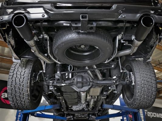 Alternative view of aFe MACH Force-Xp 3in 409 SS Cat-Back Exhaust 2019 RAM 1500 V8-5.7L w/ Black Tip
