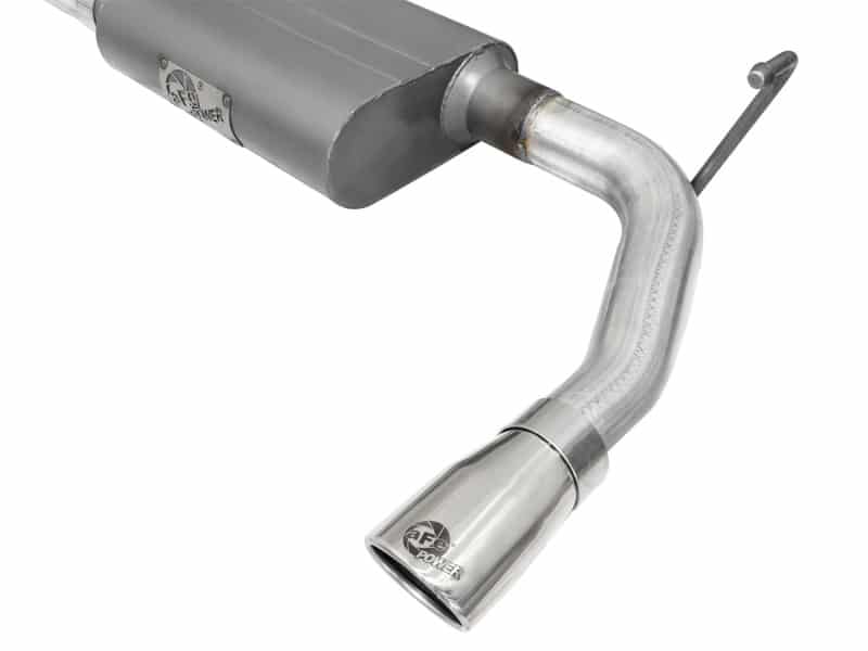 aFe Scorpion 2-1/2in Alum Steel Axle-Back Exhaust w/Polished Tip 07-18 Jeep Wrangler JK V6-3.6/3.8L - Image 3