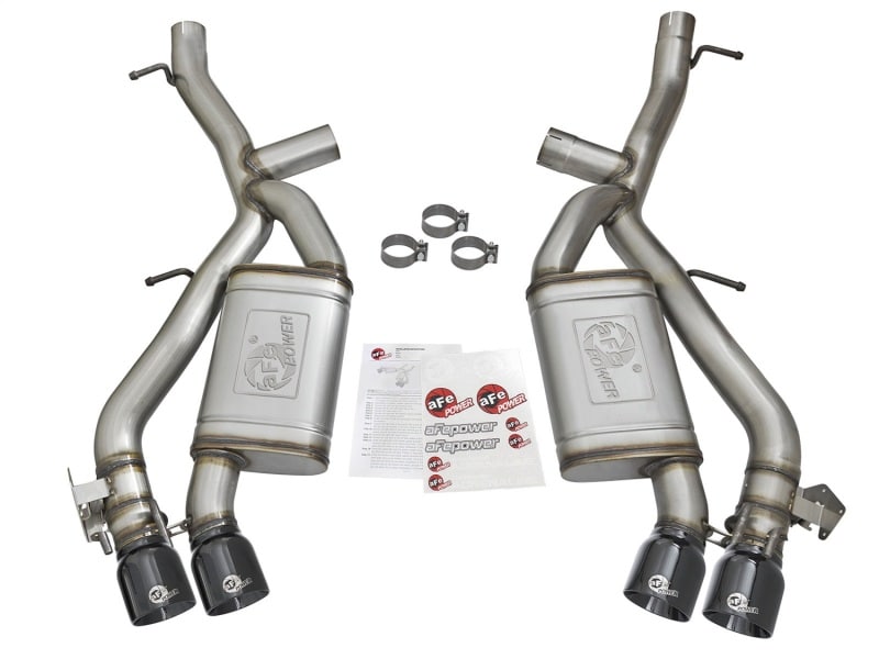 aFe MACHForce XP 3in 304 SS Axle-Back Exhaust Dual Exhaust (NPP) w/ Black Tips 16-17 Camaro SS V8 - Image 6