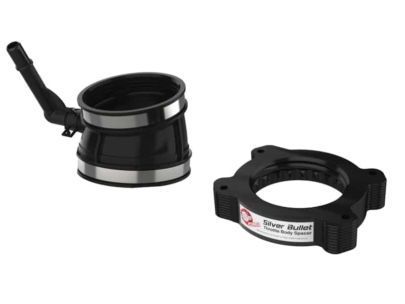 aFe 2020 Vette C8 Silver Bullet Aluminum Throttle Body Spacer / Works With Factory Intake Only - Blk - Image 12