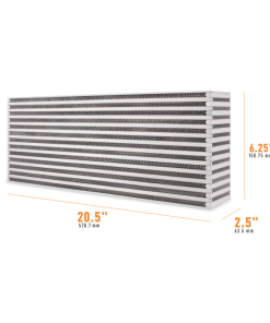 Alternative view of Mishimoto Universal Air-to-Air Intercooler Core - 20.5in / 6.25in / 2.5in