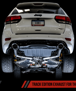 Alternative view of AWE Tuning 2020 Jeep Grand Cherokee SRT Track Edition Exhaust - Chrome Silver Tips