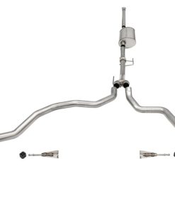 Corsa 2021-2022 Ford F-150 SuperCrew/6.5in Bed 3.5L V6 Sport Cat-Back Dual Rear Exit-Black PVD