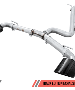 Alternative view of AWE Tuning 18-19 Audi TT RS 8S/RK3 2.5L Turbo Track Edition Exhaust - Diamond Black RS-Style Tips