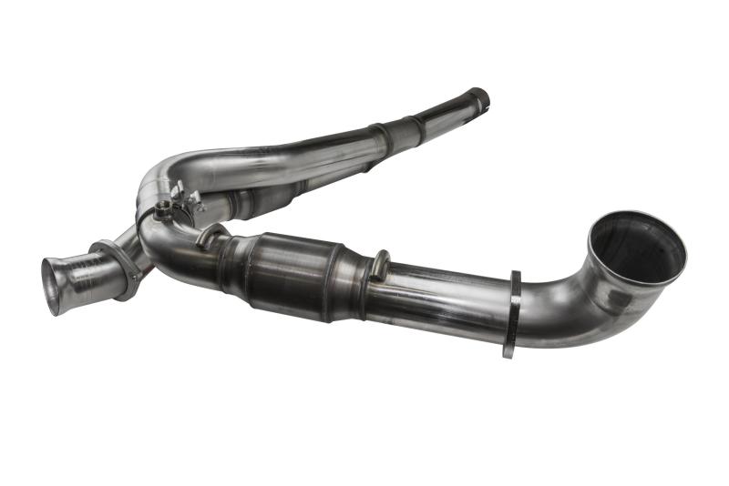 Kooks 10-14 Ford Raptor SVT 6.2L 4V ALL 3in SS OEM Exhaust GREEN Cat Y Pipe - Image 2