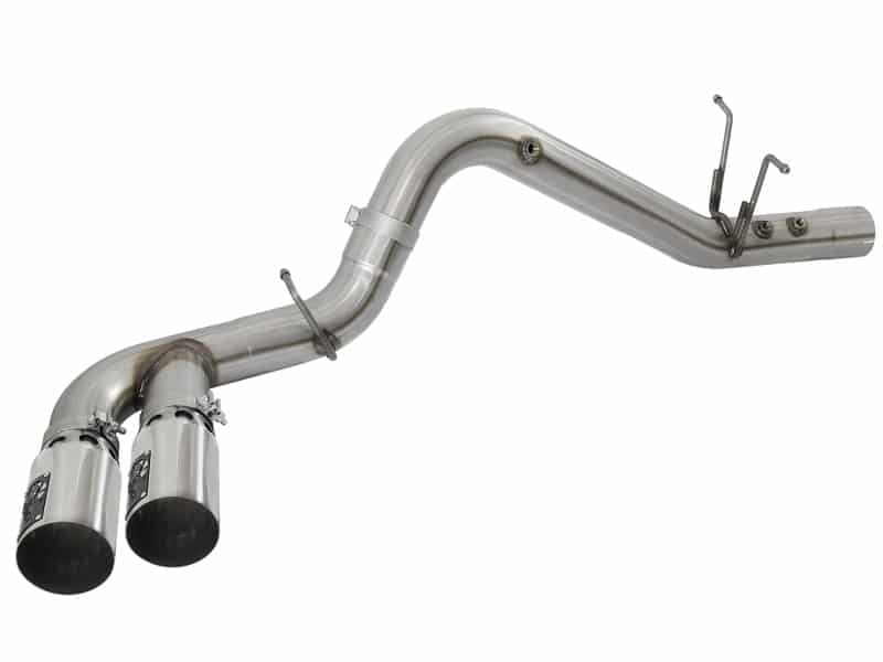 aFe Victory Series 4in 409-SS DPF-Back Exhaust w/ Dual Polished Tips 2017 GM Duramax V8-6.6L(td) L5P - Image 6