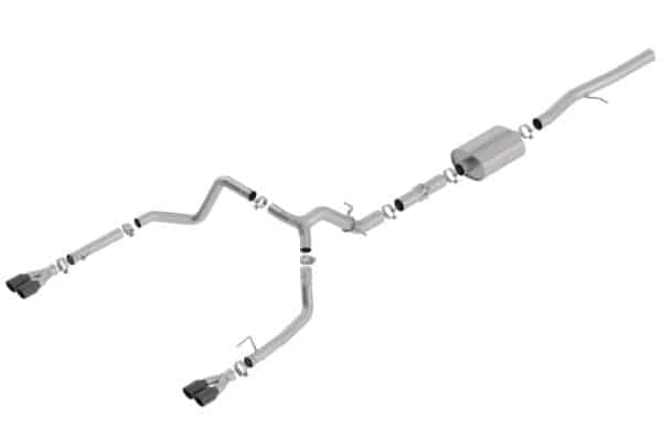 Alternative view of Borla 19 Chevrolet Silverado/GMC Sierra 1500 6.2L SS ATAK Catback Exhaust - Black Chrome Tips