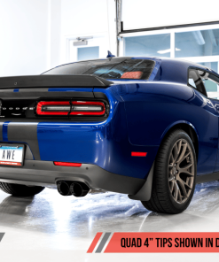 Alternative view of AWE Tuning 2017+ Challenger 5.7 Touring Edition Exhaust - Non-Resonated - Diamond Black Quad Tips