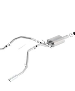 Alternative view of Borla 14 Silv/Sierra 1500 EC Std/CC Short 143.5in WB ATAK Single Split Rear Exit Cat-Back Exhaust