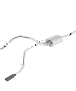 Alternative view of Borla 14 Silv/Sierra C/B Exh ATAK 1500 5.3L V8 AT/MT 2&4WD Ext Cab (78.7) WB - Black Chrome