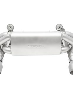SOUL 2020+ Porsche 718 GT4 / Spyder / GTS 4.0L Valved Exhaust - Sig Satin Straight Cut Tips - No VC
