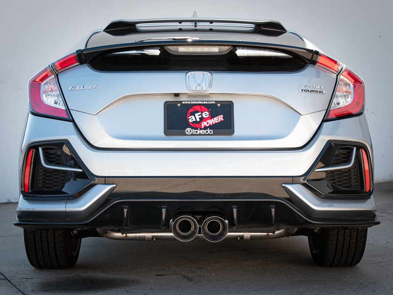 aFe Takeda 3in 304 SS Cat-Back Exhaust System w/Polished Tips 17-21 Honda Civic Sport L4-1.5L (t) - Image 5