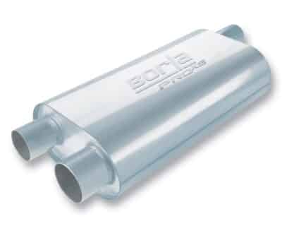 Alternative view of Borla Universal Oval Transverse Single 3in Inlet/2.5in Outlet 19in x 10.25in x 5.5in Turbo Muffler