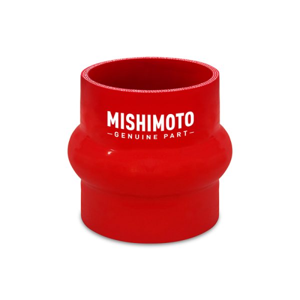 Alternative view of Mishimoto 2.5in Red Hump Hose Coupler