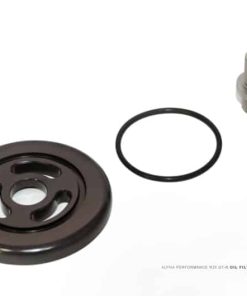 AMS Performance 09+ Nissan GT-R R35 Alpha Billet Oil Filter Adapter w/Street Filter for Cooling Kit