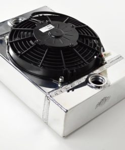 CSF Universal Drag Race / Tuck Radiator w/9in Spal Fan - 10.5in H x 10in L x 3.6in W