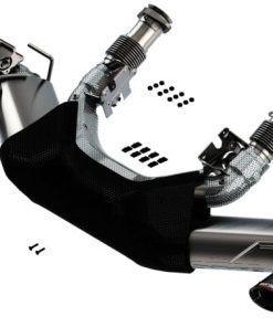 Alternative view of Borla 2020 Chevrolet Corvette C8 6.2L S-Type Exhaust System Dual Round Angle Cut Carbon Fiber Tips