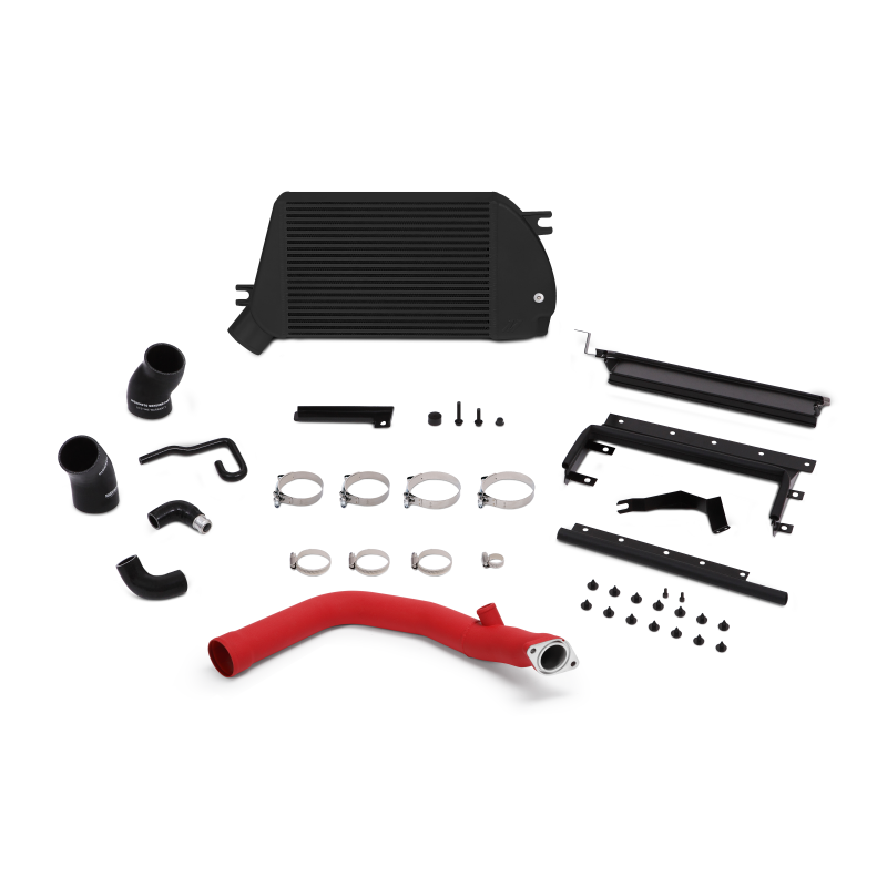 Mishimoto 2015 Subaru WRX Top-Mount Intercooler Kit - Powder Coated Black & Wrinkle Red Pipes - Image 2