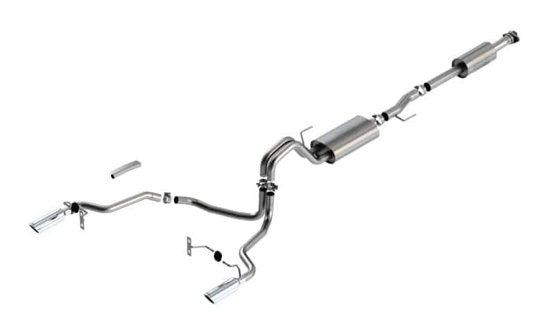 Borla F-150 2021 3.3L CC SB EC STB XL/XLT/Lariat/KR/Plnm/LTD 3/2.25 SRE Cat-Back ATAK Chrome Tips - Image 2