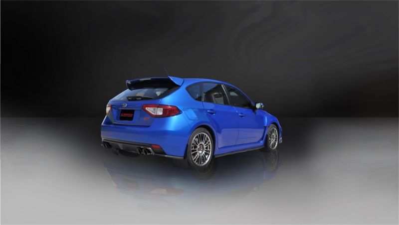 Corsa 08-13 Subaru Impreza Hatchback STI 2.5L Turbo Manual Black Sport Cat-Back Exhaust - Image 2