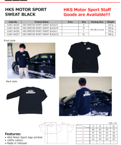HKS MOTORSPORT SWEATSHIRT BLACK S