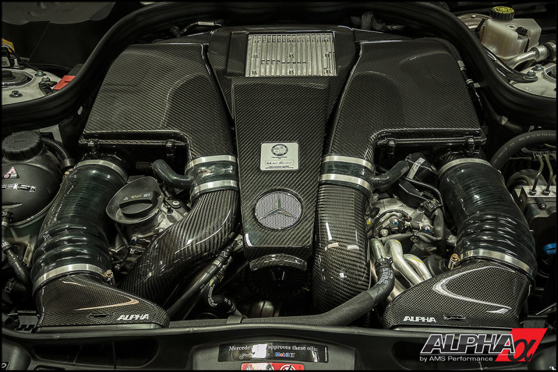 AMS Performance 2014+ Mercedes-Benz CLS63 AMG 4Matic 5.5L Biturbo Alpha Carbon Fiber Induction Kit - Image 2