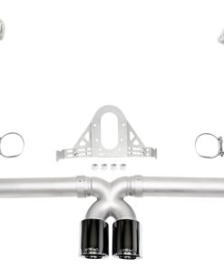 SOUL 17+ Porsche 718 Cayman / Boxster Performance Exhaust - PDK - Black Chrome Dual Wall Tips