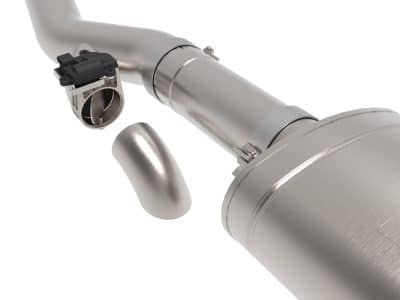 Alternative view of aFe Gemini XV 4in to Dual 3in 304 SS Cat-Back Exhaust w/ Cutout 19-21 GM Silverado/Sierra V8-6.2L