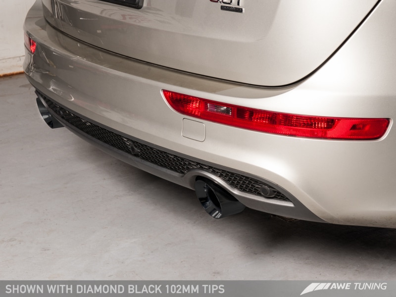 AWE Tuning Audi 8R Q5 3.0T Touring Edition Exhaust Dual Outlet Diamond Black Tips - Image 5