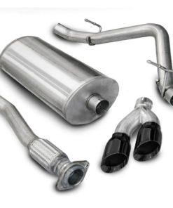 Corsa 10-10 GMC Sierra Denali 6.2L V8 3in Cat-Back Single Side w Twin 4in Black Pro-Series Tips