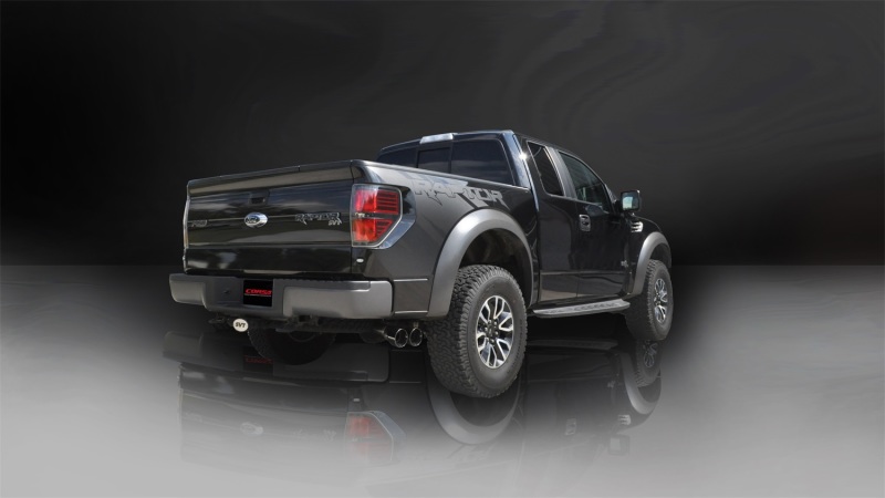 Corsa 11-14 Ford F-150 Raptor 6.2L V8 145in Wheelbase Black Xtreme Cat-Back Exhaust - Image 4