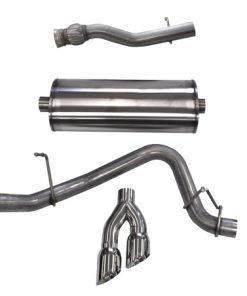 Corsa 2015 GMC Yukon Denali XL 6.2L V8 3in Cat-Back Single Side Exit Twin 4in Polished Tips