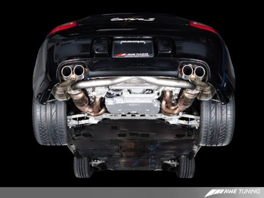 Alternative view of AWE Tuning Porsche 997.2 Performance Cross Over Pipes