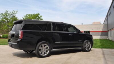 Alternative view of Corsa 2015 GMC Yukon Denali XL 6.2L V8 3in Cat-Back Single Side Exit Twin 4in Polished Tips