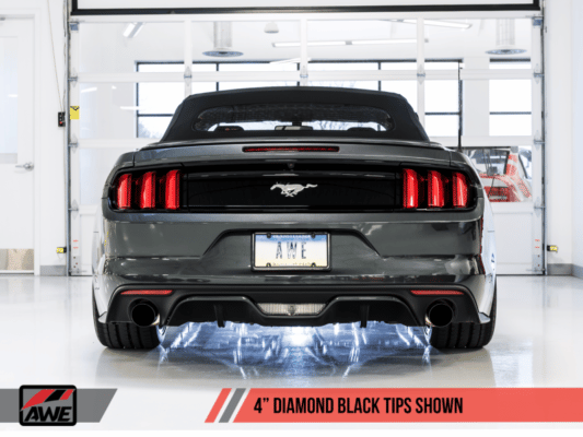 Alternative view of AWE Tuning S550 Mustang EcoBoost Axle-back Exhaust - Touring Edition (Diamond Black Tips)