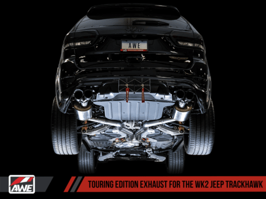 Alternative view of AWE Tuning 2020 Jeep Grand Cherokee SRT/Trackhawk Touring Edition Exhaust - Use w/Stock Tips