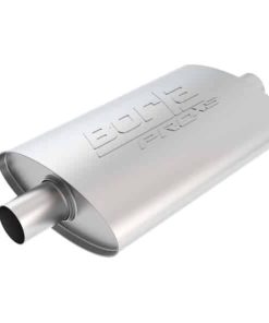 Borla Pro-XS 2inch, 2inch, 14inch x 9-1/2inch x 4inch Oval Cen/Cen w/o Notch Turbo Muffler