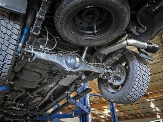 Alternative view of aFe MACH Force-Xp 2-1/2in 304 SS Cat-Back Exhaust w/Black Tips 2016+ Toyota Tacoma L4-2.7L / V6-3.5L