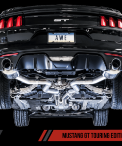 Alternative view of AWE Tuning S550 Mustang GT Cat-back Exhaust - Touring Edition (Chrome Silver Tips)