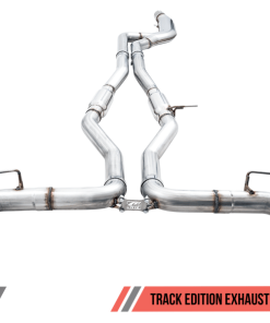 Alternative view of AWE Tuning 2020 Toyota Supra A90 Track Edition Exhaust - 5in Chrome Silver Tips