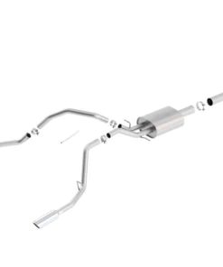 Borla 14 Silv/Sierra 1500 EC Std/CC Short 143.5in WB ATAK Single Split Rear Exit Cat-Back Exhaust
