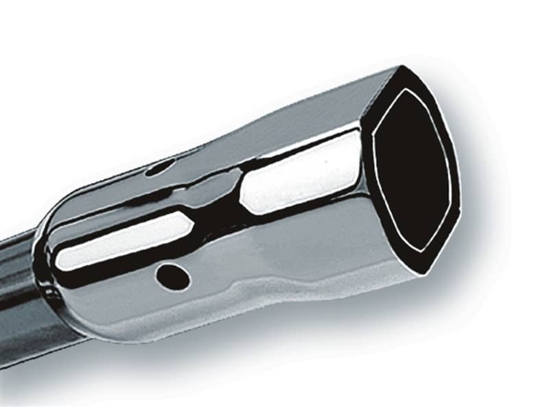 Borla 2.25in Inlet 3.38in x 3.0in Square Angle Cut Phantom x 6.5in Long Universal Exhaust Tips - Image 2