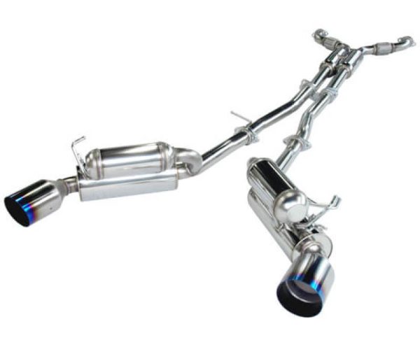 Alternative view of HKS 03-07 G35 Dual Hi-Power Titanium Tip Catback Exhaust
